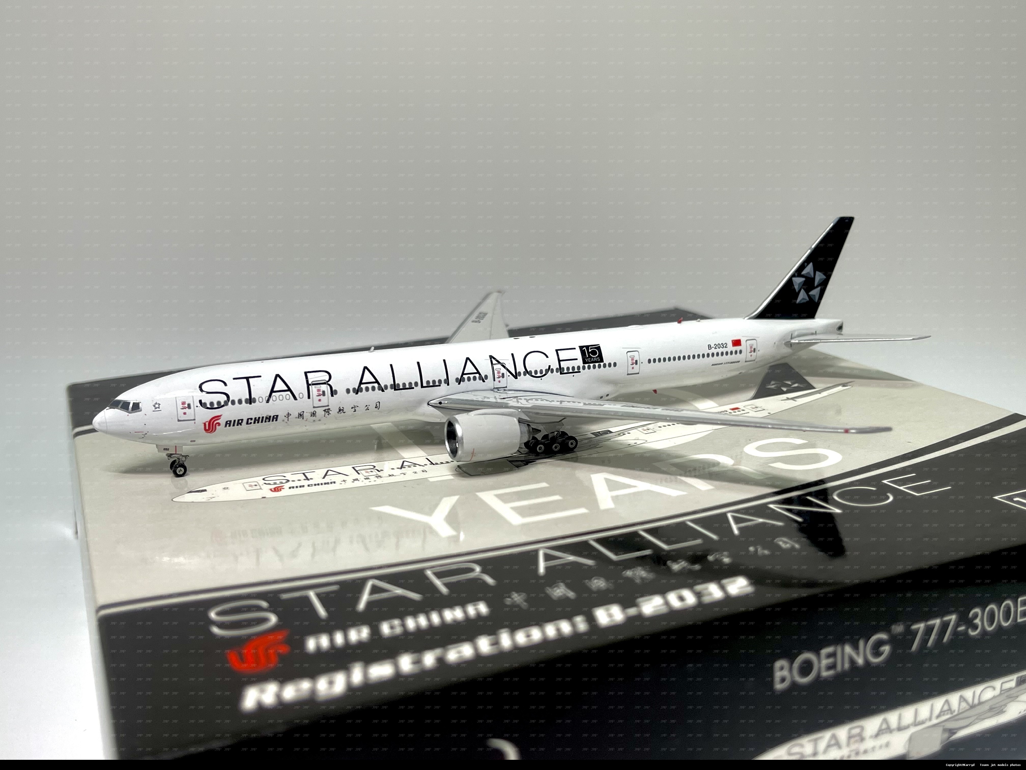 B-2032 国航星空联盟777 飞机模型展示（4）